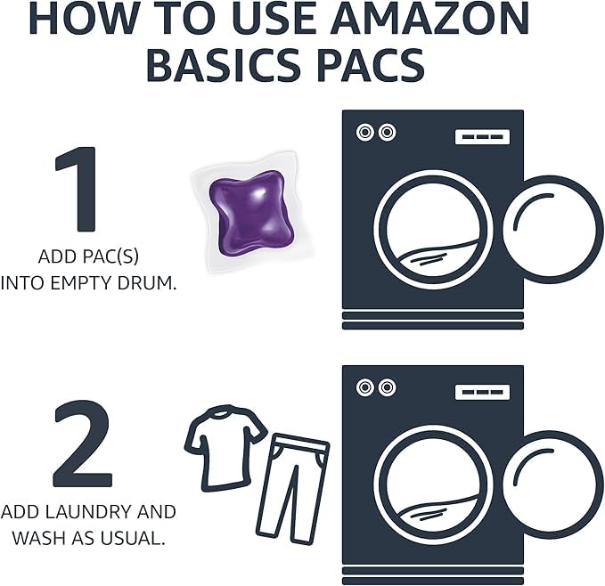 Amazon Basics Laundry Detergent Pacs, Lavender Scent, 120 Count (New Packaging) - Image 5